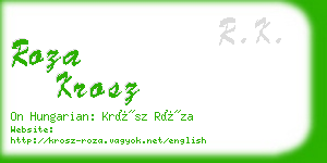 roza krosz business card